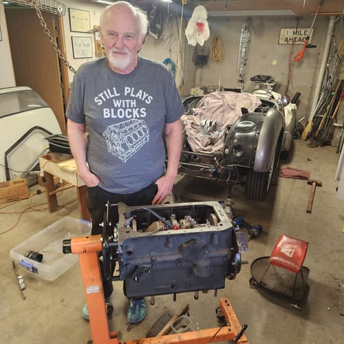 Customer photo review of Still Plays With Blocks T-Shirt