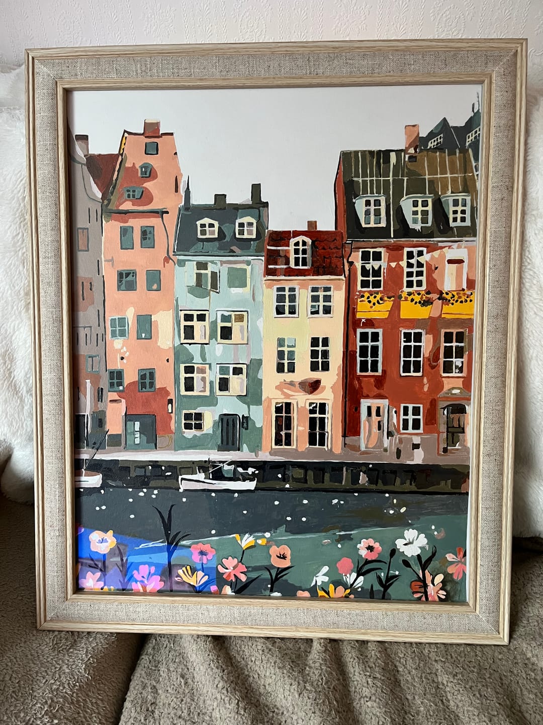 Customer photo review of Copenhagen Canal houses | Paint by Number