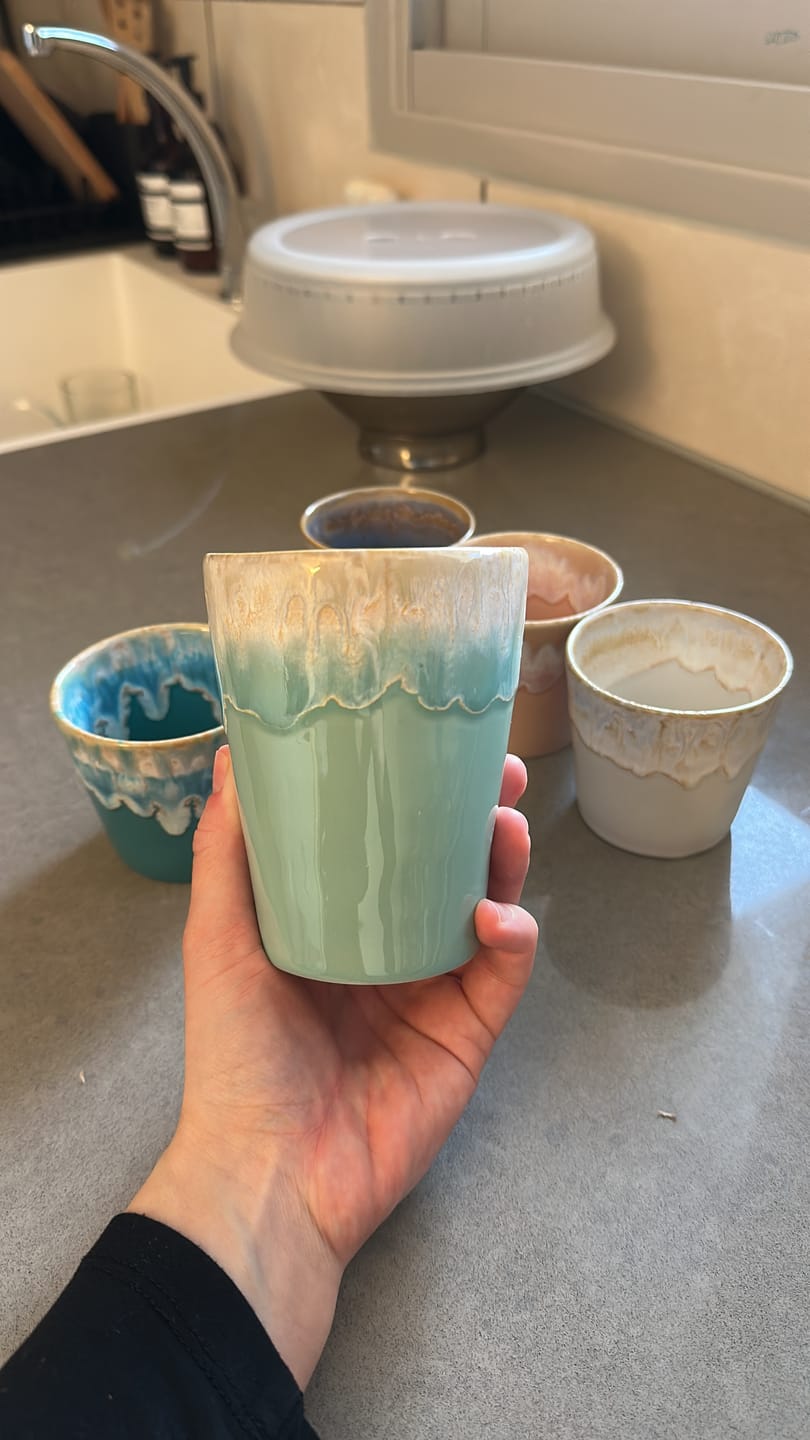 Customer photo review of כוסות לאטה - סדרת ים