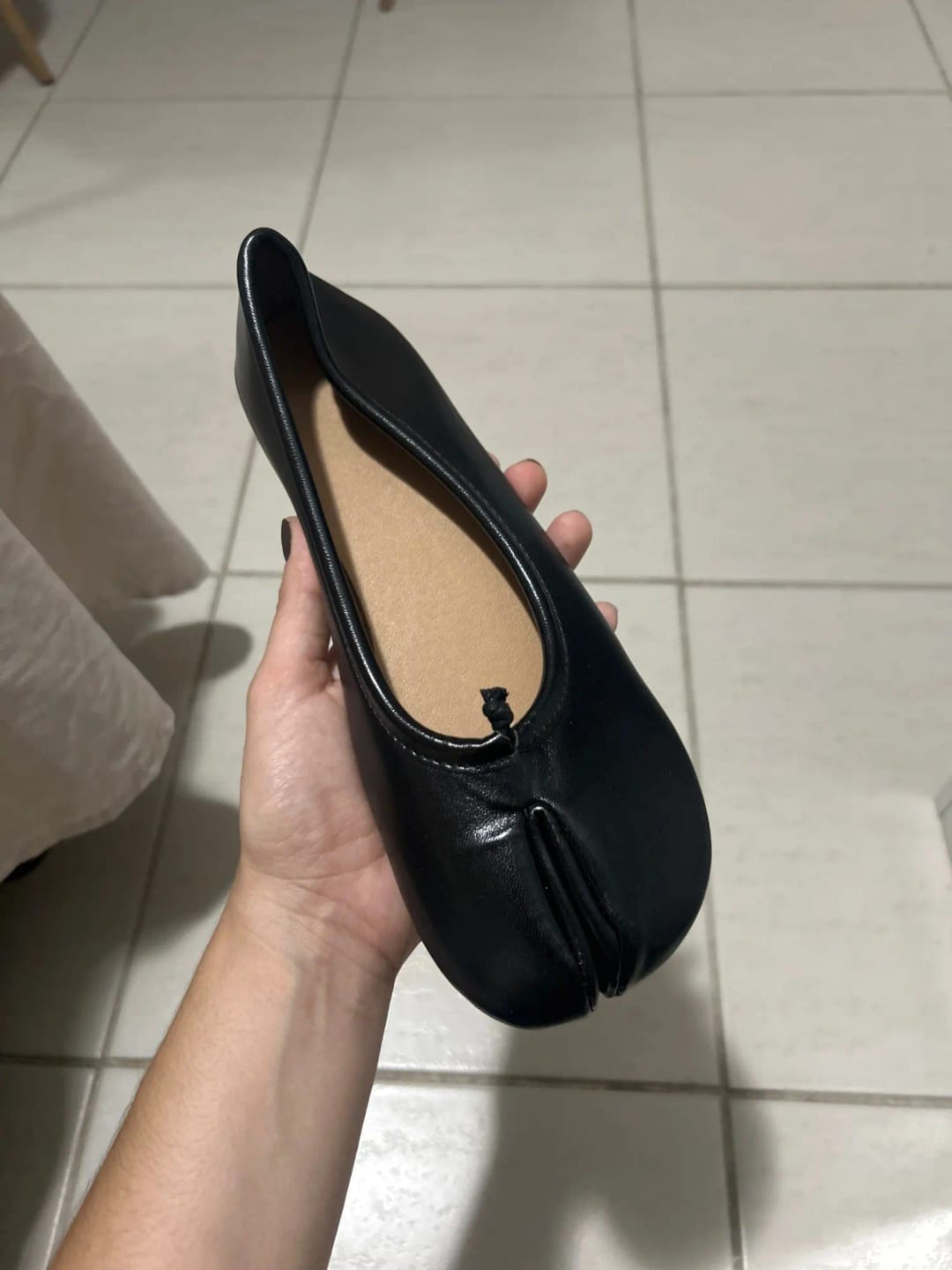 Customer photo review of Elizabeth Split Toe Ballet Flats