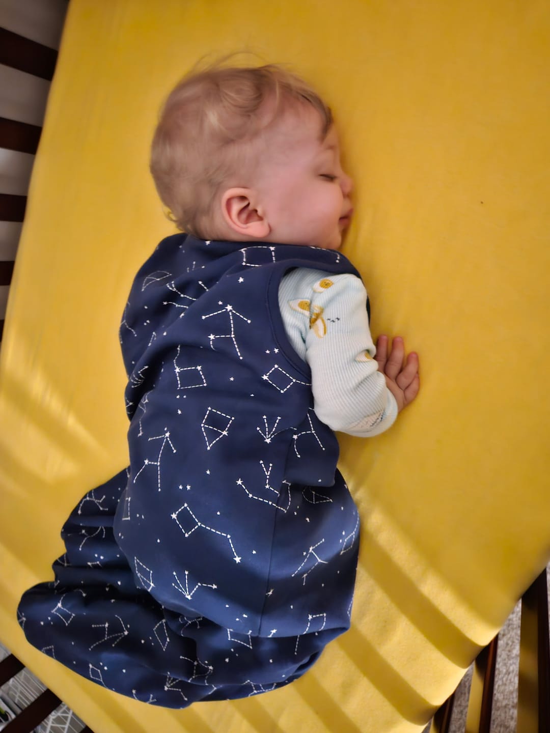 Customer photo review of 4 Season® Classic Baby Sleeping Bag, Merino Wool & Organic Cotton, Night Sky™