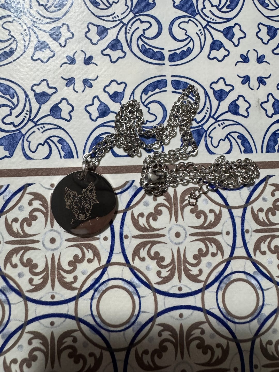Customer photo review of Fotoincisione - Collana personalizzata