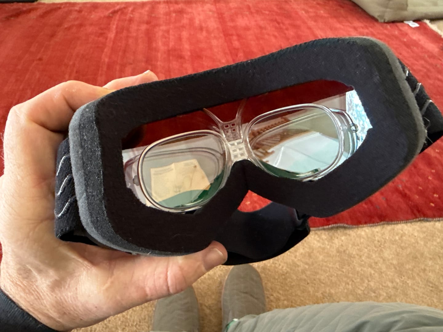 Customer photo review of Adjustable Rx Goggle Inserts
