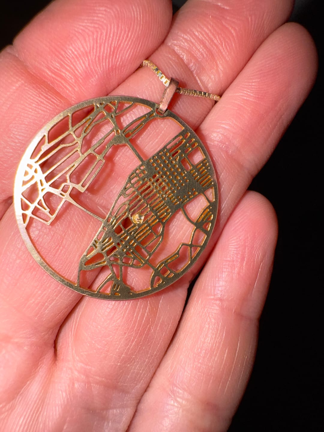 Customer photo review of Your Map Jewelry
