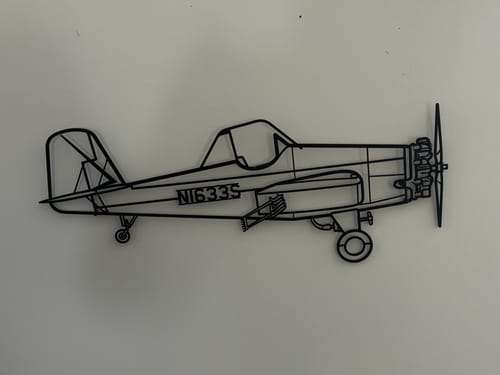 Customer photo review of Your Custom Aircraft Silhouette Metal Wall Art