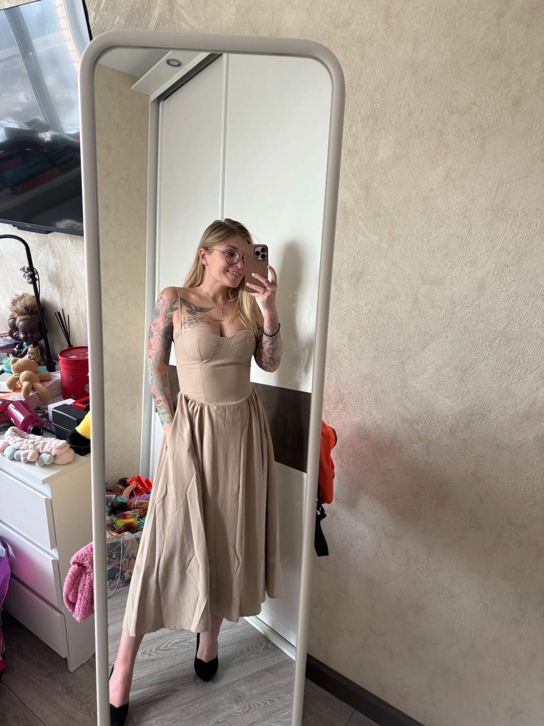 Customer photo review of Annika Sleeveless Strap Midi Dress