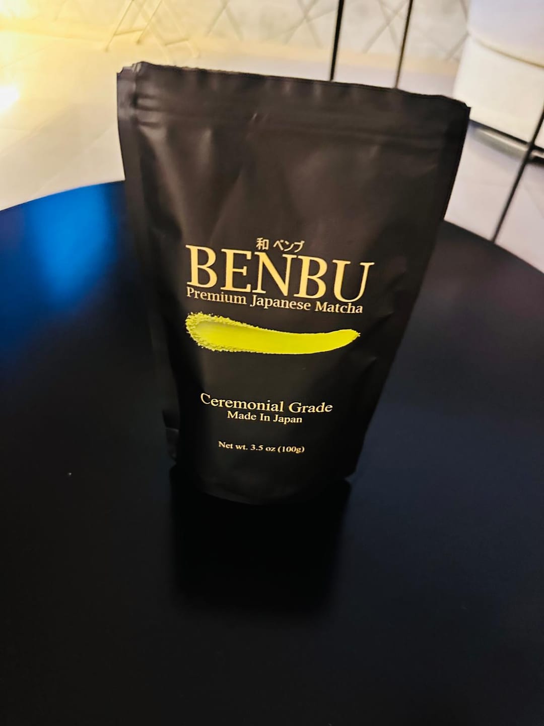 Customer photo review of BENBU Matcha - Premium Japanese Matcha Powder 3.5 oz (100g) Bag