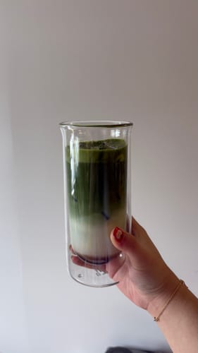 Customer photo review of FLUR Iced Coffee Glasses