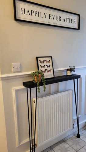 Customer photo review of Console Table 15cm Depth | Hairpin Leg