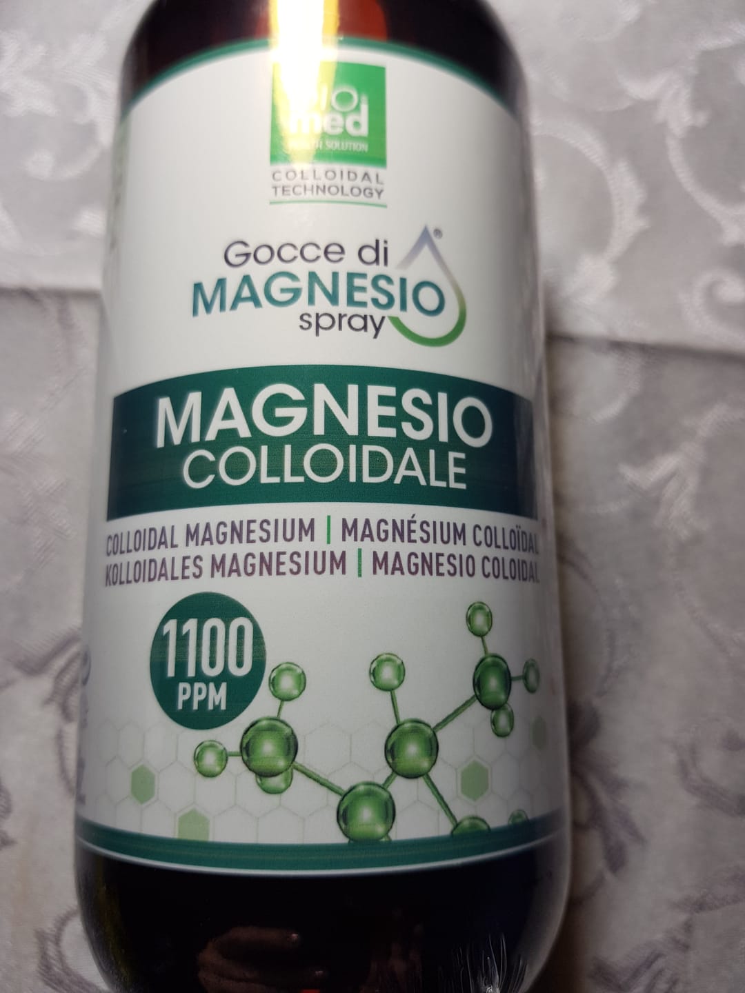 Customer photo review of Magnesio colloidale spray sublinguale 1100 ppm - 500 ml