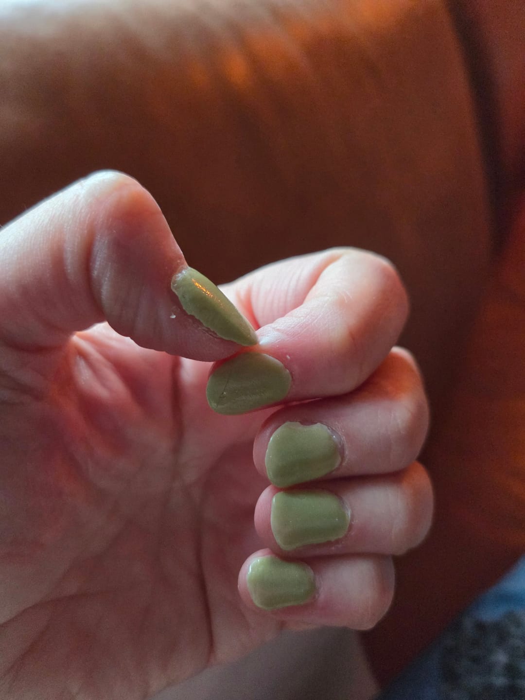 Customer photo review of Olive Dusk Dipping Powder