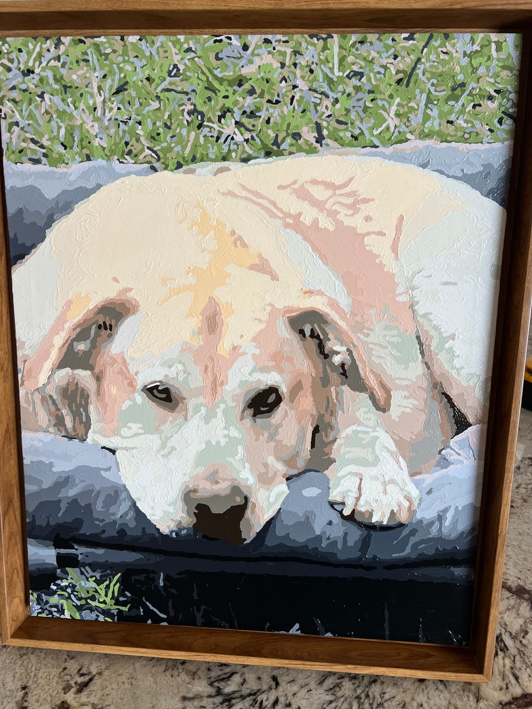 Customer photo review of Adjustable Artist Easel