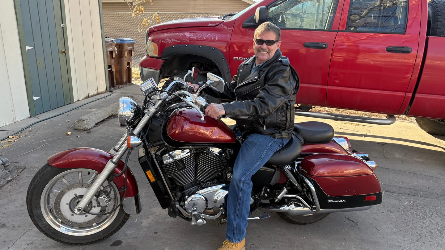 Customer photo review of Road Rebel Leather Motorcycle Jacket