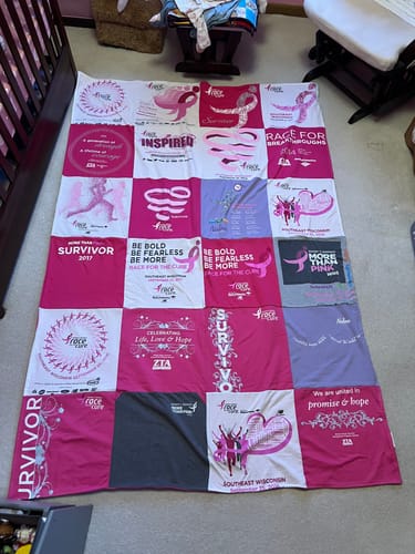 Customer photo review of Classic T-Shirt Blanket
