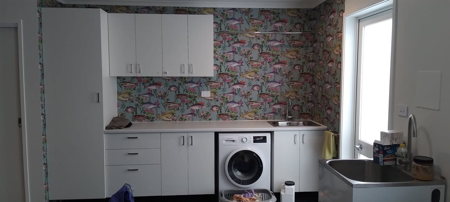 Customer photo review of Lagoon Fish Wallpaper - Teal