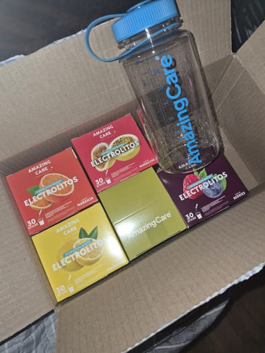 Customer photo review of Súper Pack Electrolitos 5 Sabores (150 sticks)