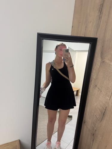 Customer photo review of One-Piece Activewear Dress with Stretchy Built-In Shorts & Bra