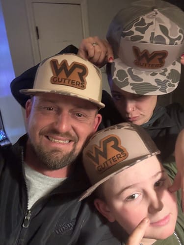 Customer photo review of Custom Leather Patch 7 Panel Trucker Hat - Richardson 168P