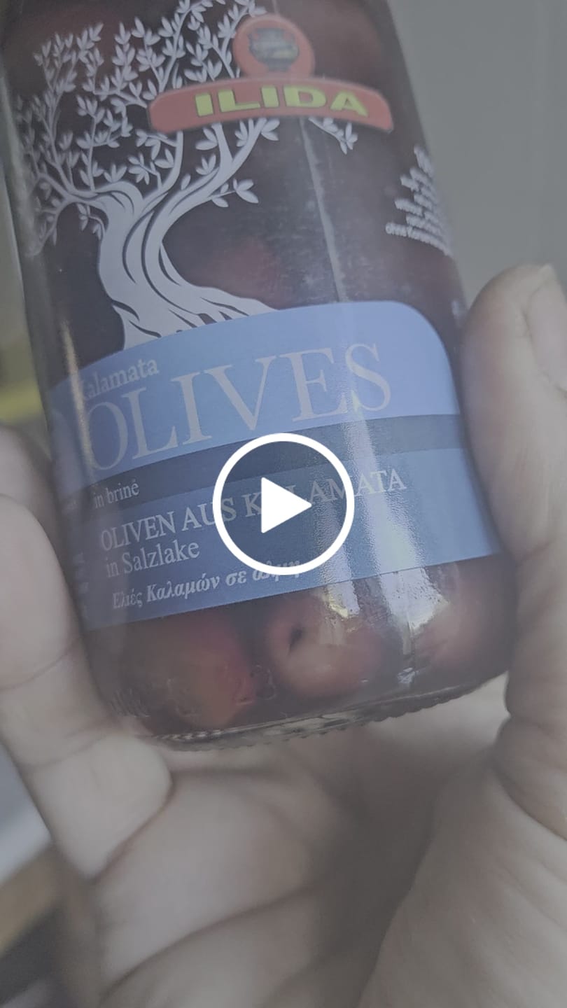 Customer video review of Kalamata olives in brine - 350g