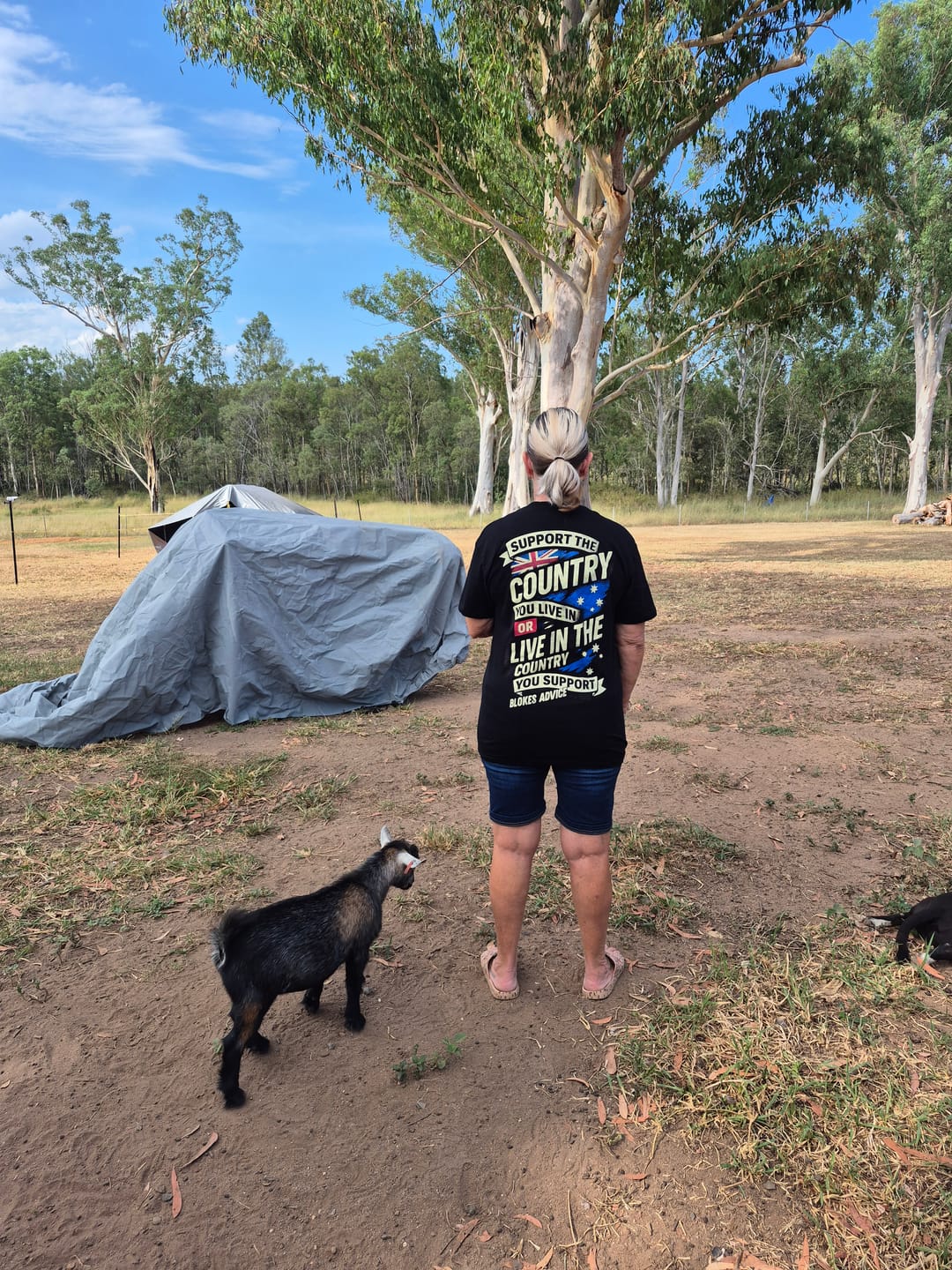 Customer photo review of Big Chocky | Aussie Day Tee