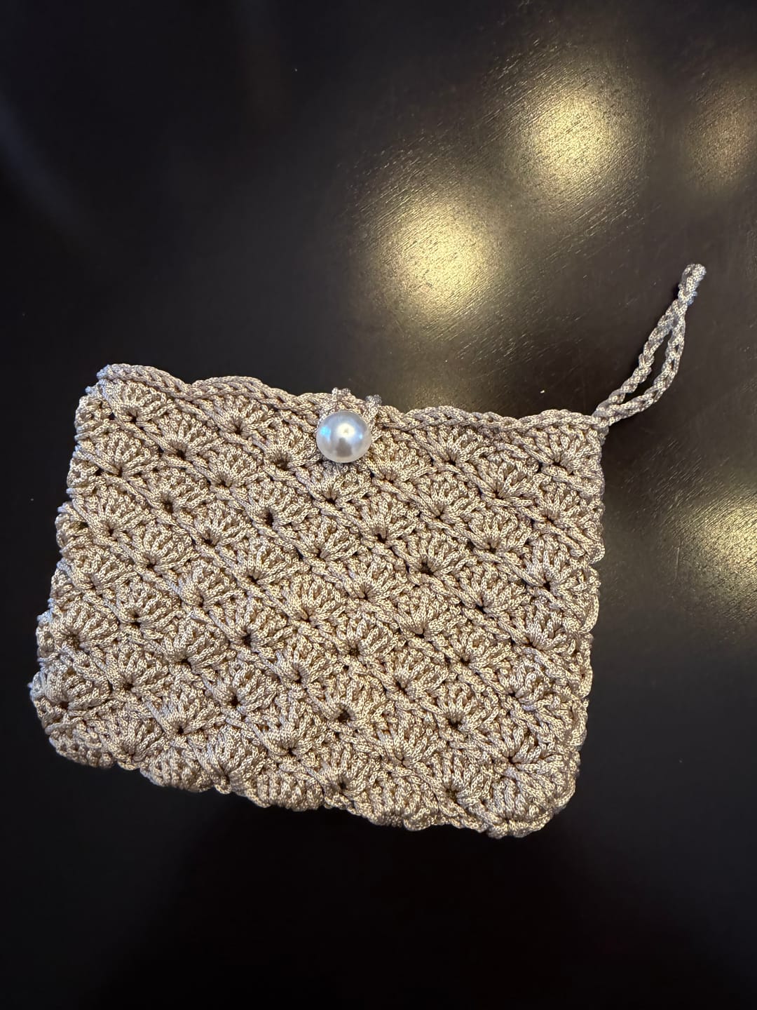 Customer photo review of CrochetPark™ Pearl Bee Crochet Bag Kit