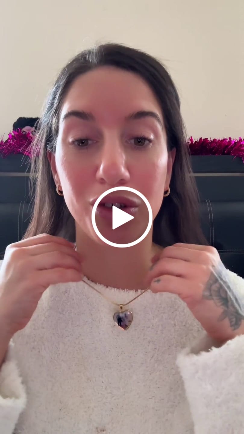 Customer video review of Photo Engraved Necklace Memorial Gift
