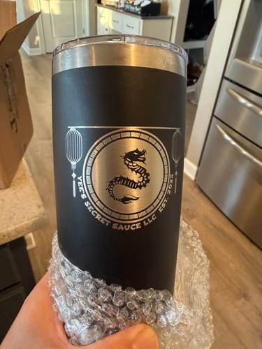 Customer photo review of (6 Pieces) Laser Engraved Tumbler | 20 oz