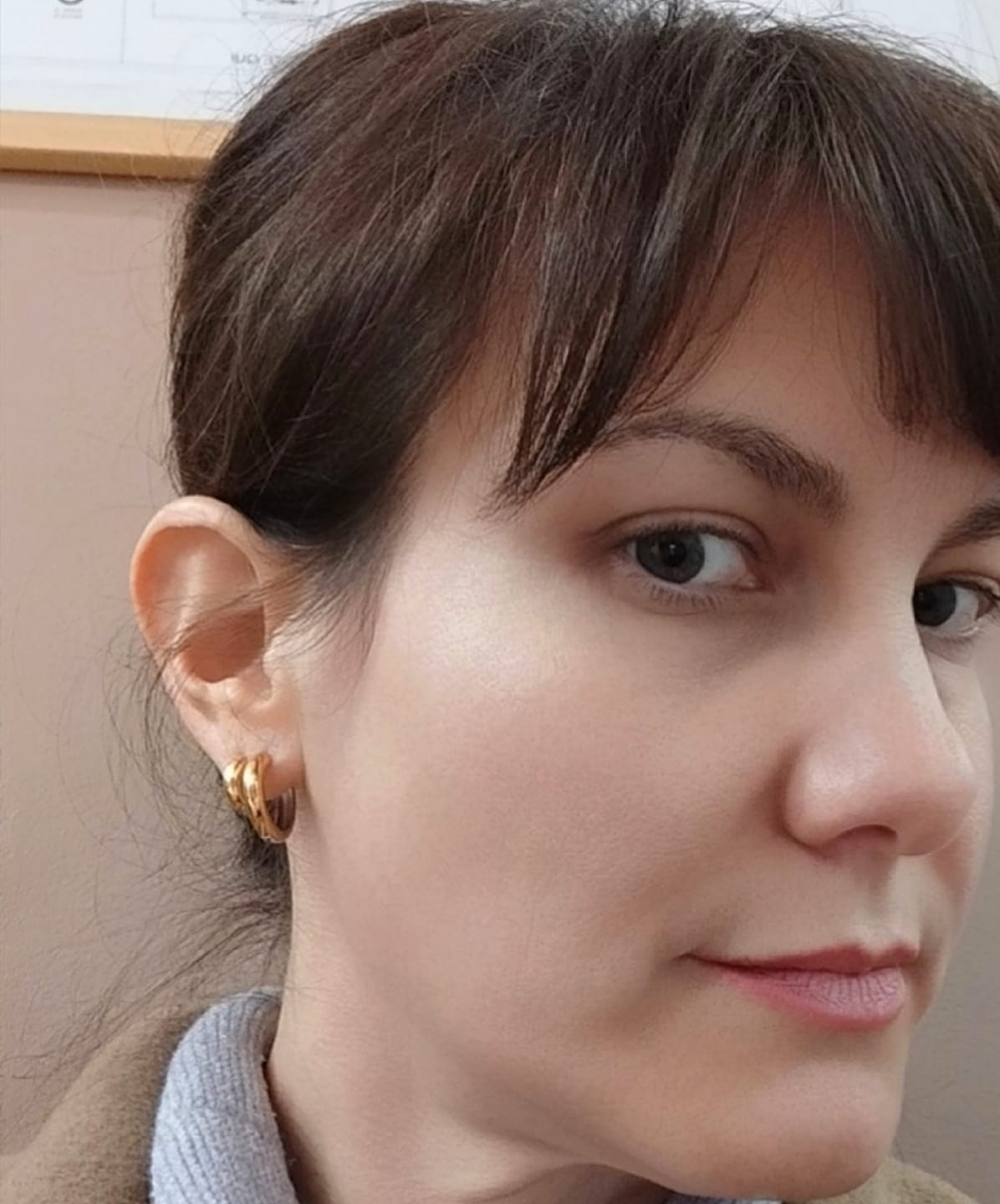 Customer photo review of Orecchino HOOP NEUTRAL - WhiteGold