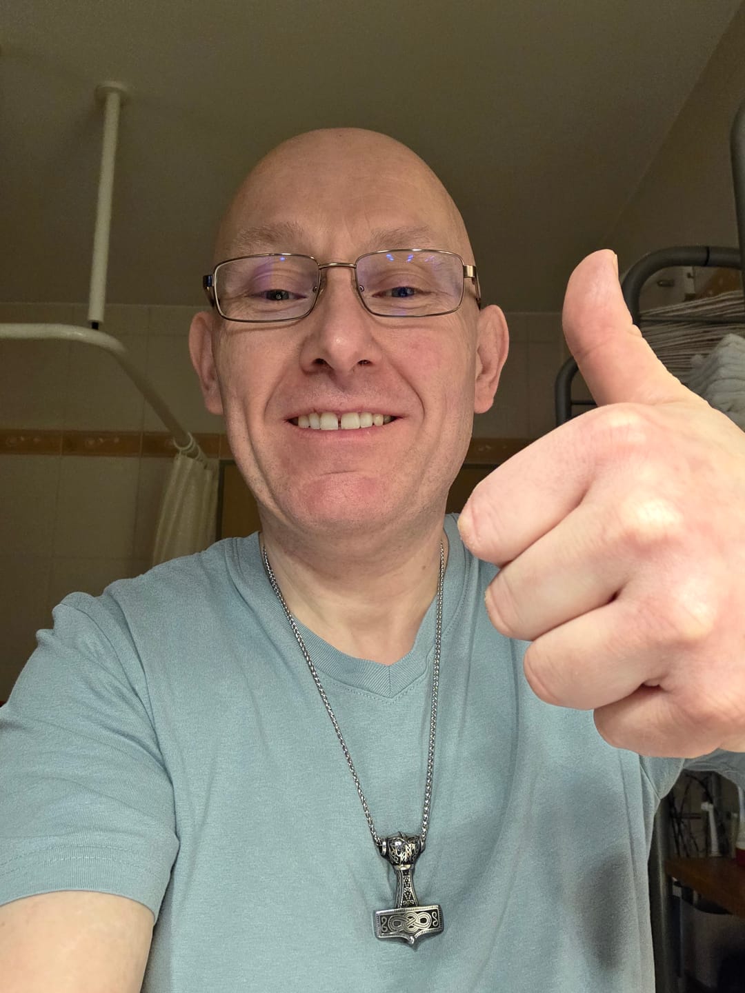 Customer photo review of Mjölnir of Asgard Necklace
