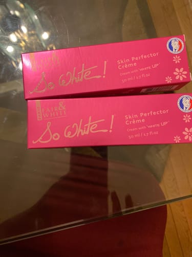 Customer photo review of Fair and White So White Skin Perfector Lightening Cream 50ml / 1.6 fl oz