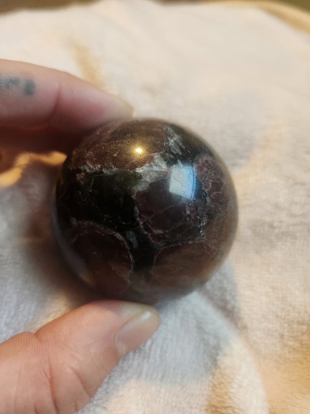 Customer photo review of Garnet Sphere