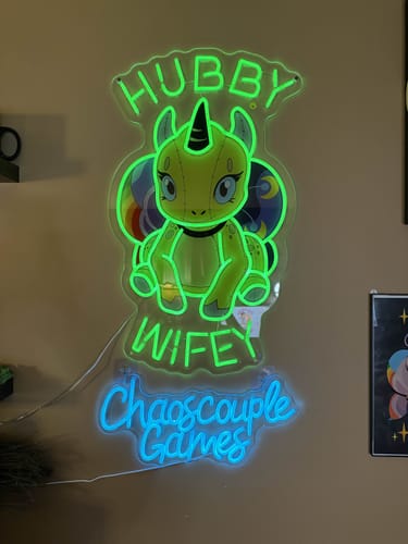 Customer photo review of Hubby Wifey - Premium Neon Artwork
