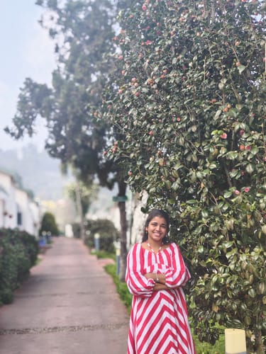 Customer photo review of Scarlett Stripe Midi Dress