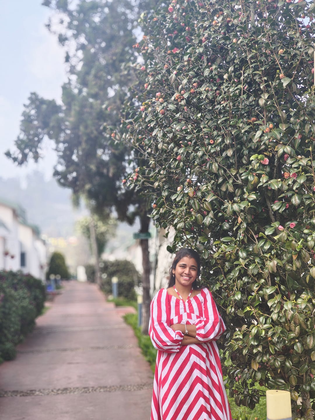 Customer photo review of Scarlett Stripe Midi Dress