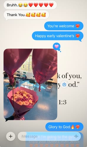 Customer photo review of Purple Tones Rose Bouquet