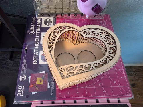 Customer photo review of Heart candle holder 4 bundle laser cut svg file
