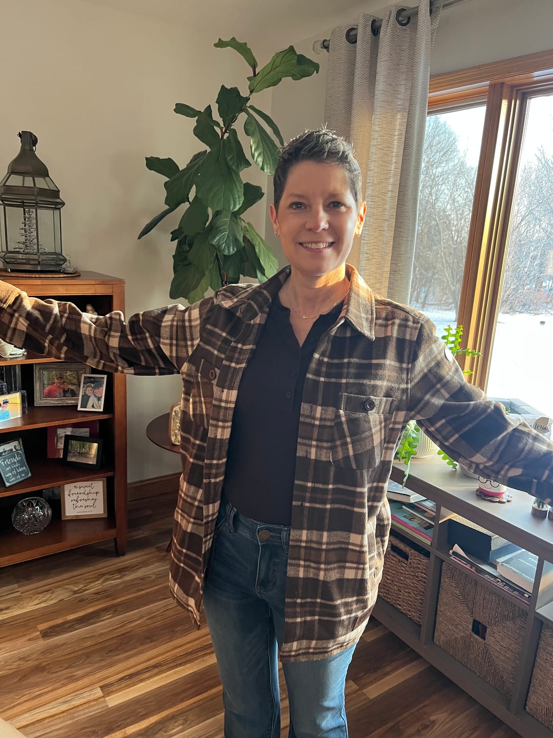 Customer photo review of Wally Men's Heavyweight Flannel Overshirt