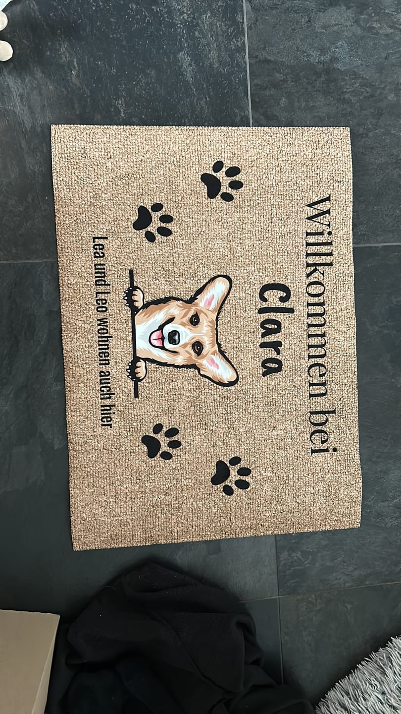 Customer photo review of Willkommen bei - Individuelle Fußmatte