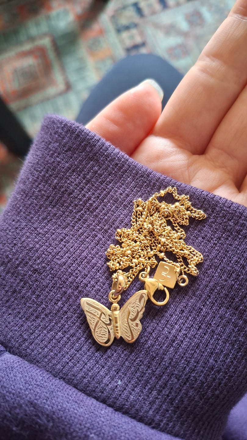 Customer photo review of Patience & Hope Necklace