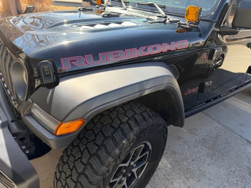 Customer photo review of Custom Hood Lettering | Set of 2