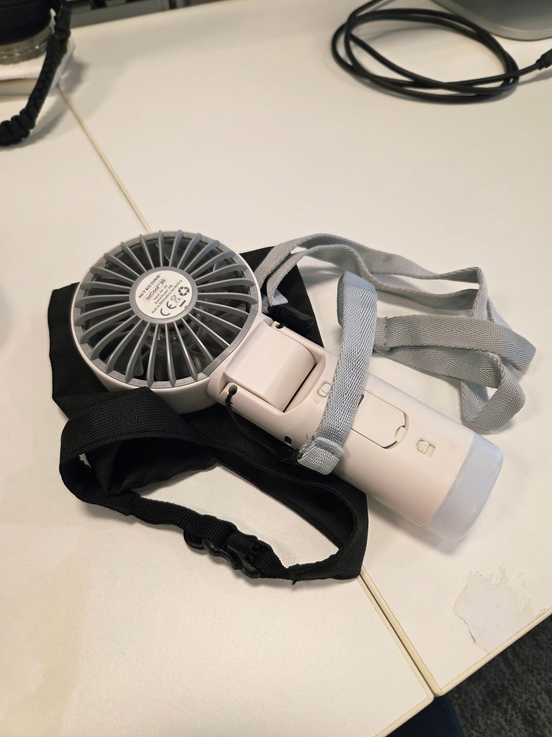 Customer photo review of izzCool 30 (White) - Foldable Air Conditioner Fan (3,500mAh)