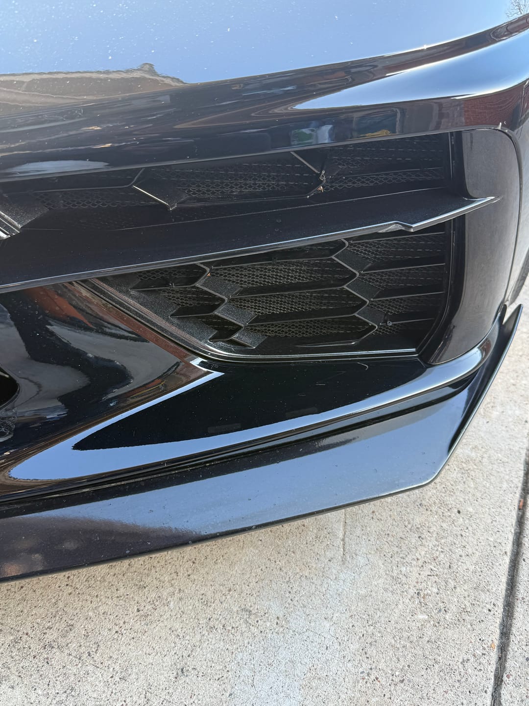Customer photo review of Corvette C8 Front Mesh Grill Insert Cover