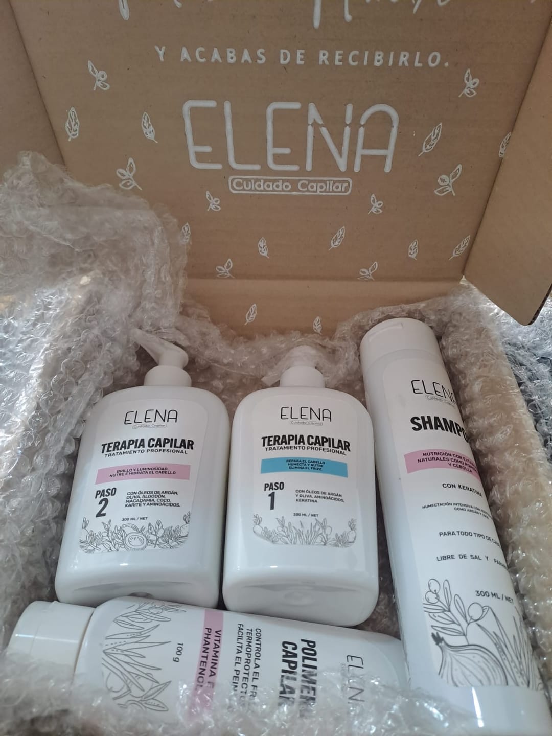 Customer photo review of 🥰 Reparador Total 2 en pasos+ Polimero+ Shampoo crecimiento