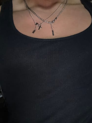 Customer photo review of ROPE CHAIN 3MM | Silver