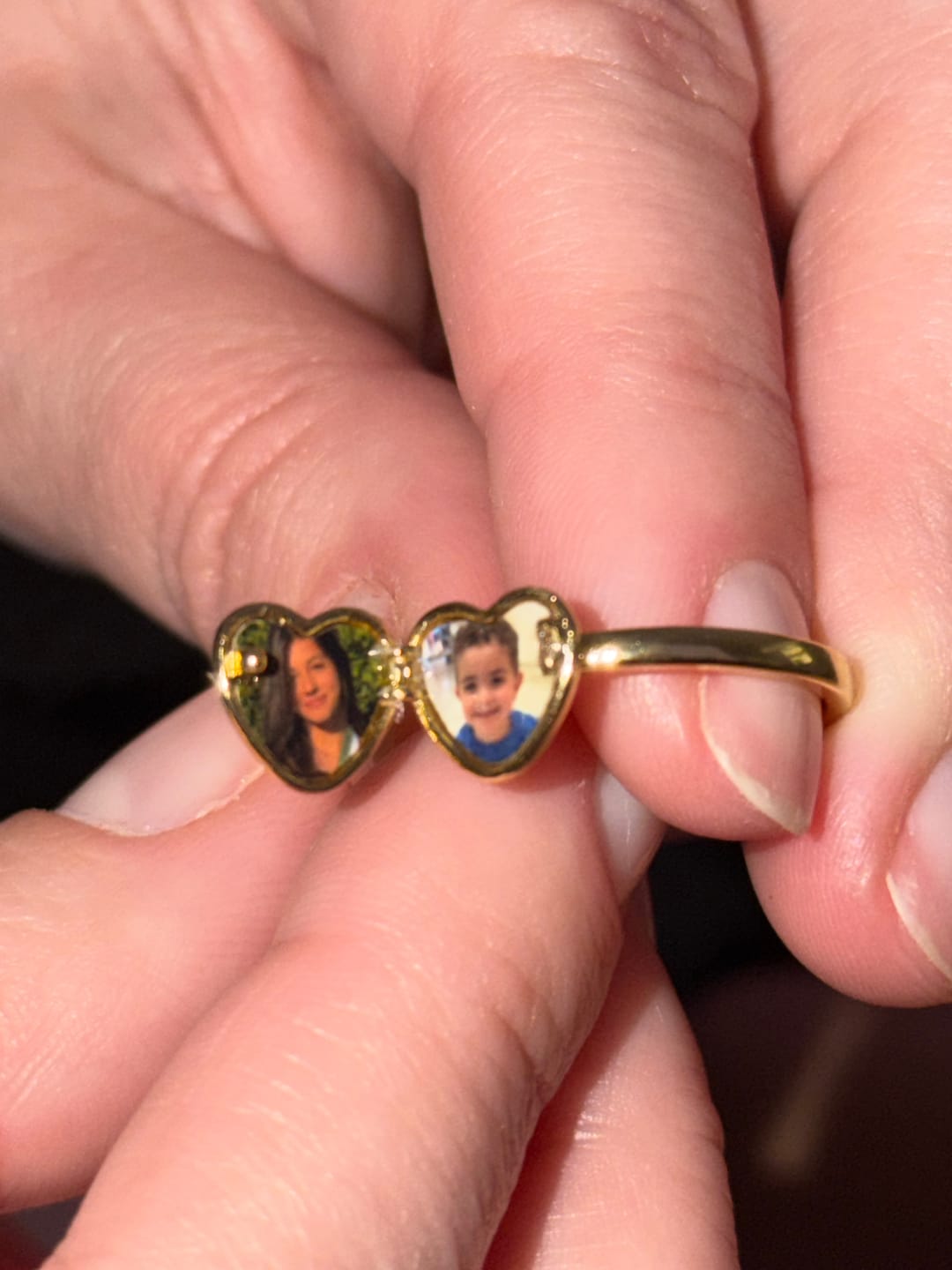 Customer photo review of Heart Locket Ring