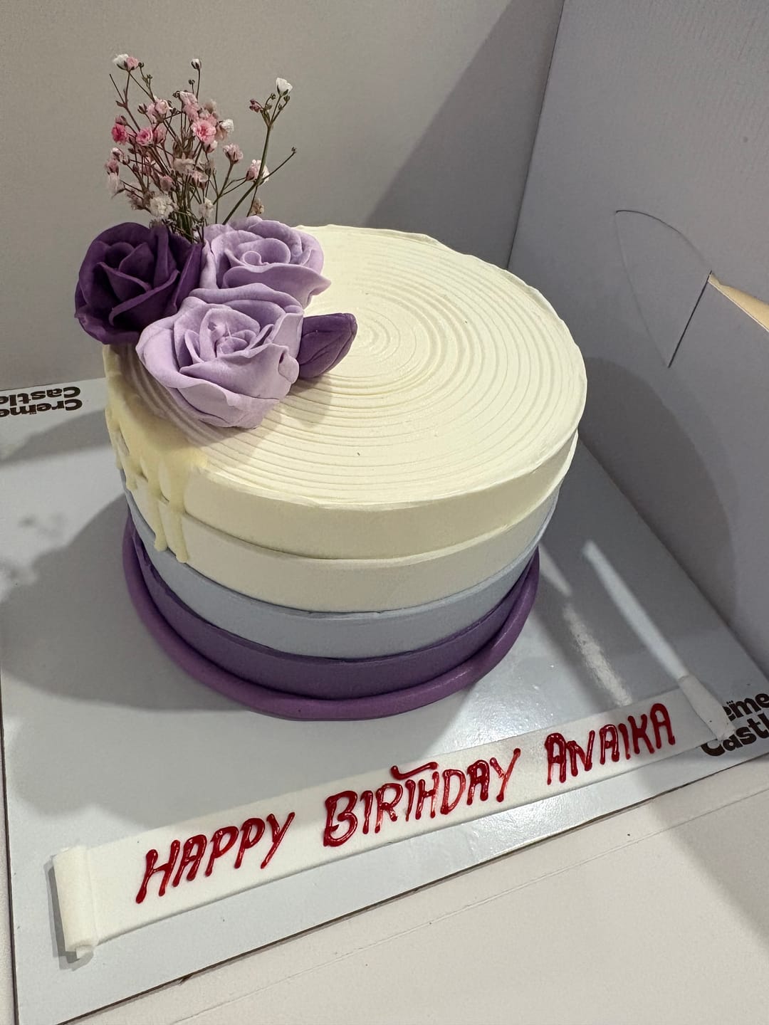 Customer photo review of Floral Ombre Cake
