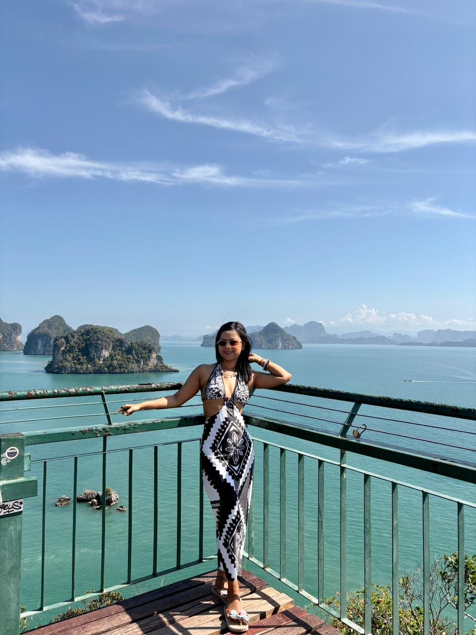 Customer photo review of Giza Swimsuit with Sarong Skirt In Black