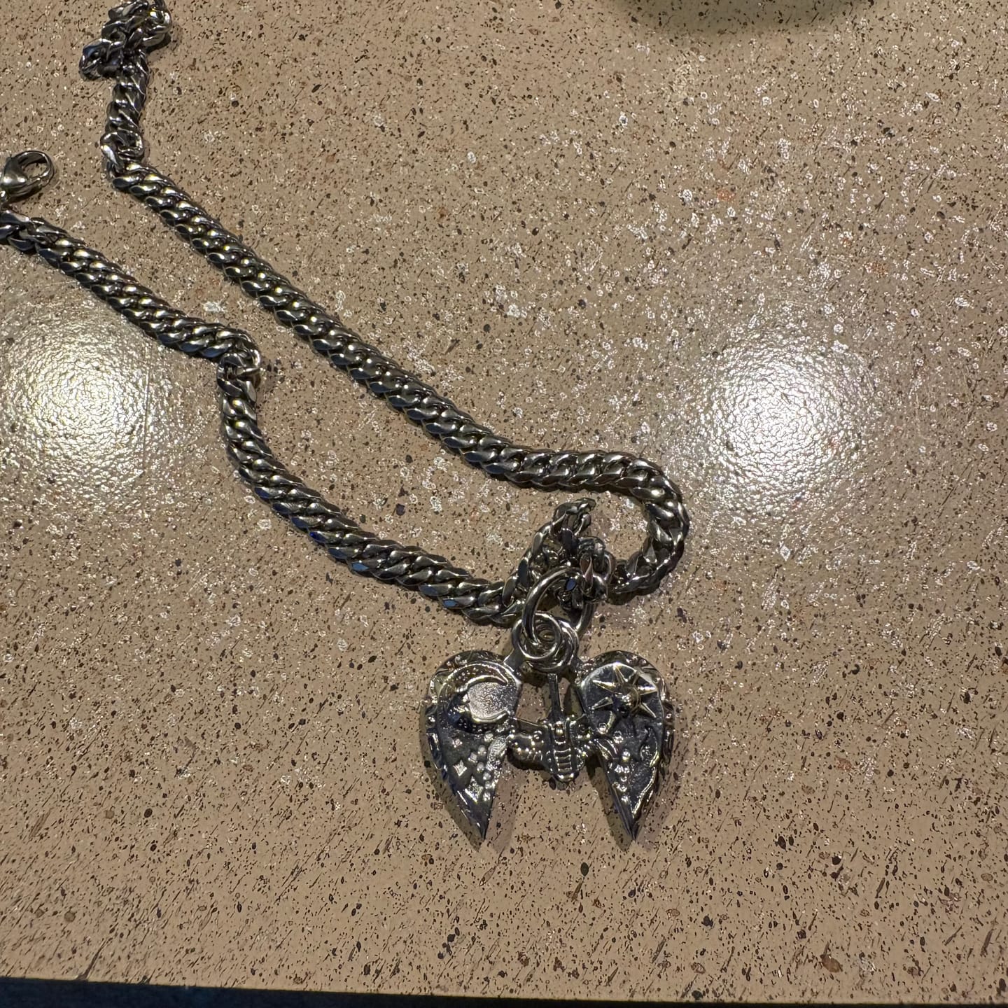 Customer photo review of COSMIC HEART PENDANT
