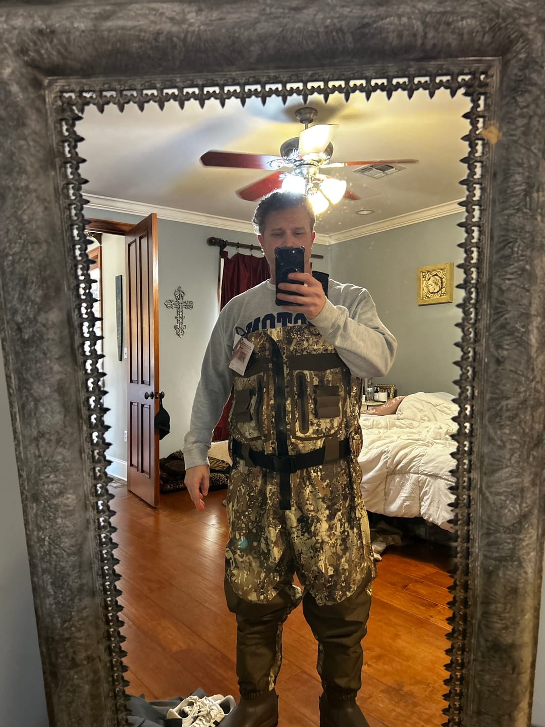 Customer photo review of DeepWade Zipped Duck Waterfowl Hunting Breathable Chest Waders