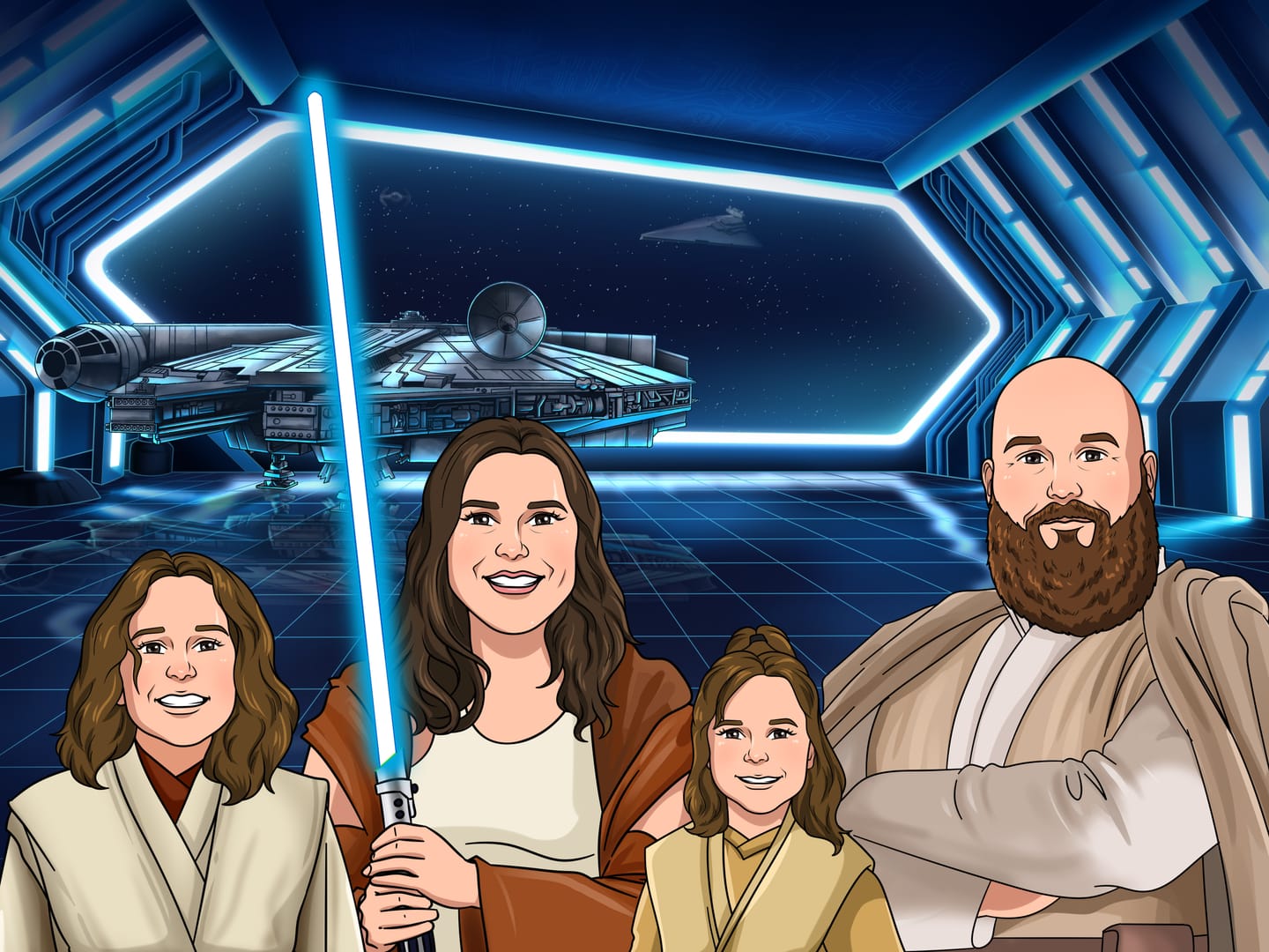 Customer photo review of Make Me Jedi Digital Portrait